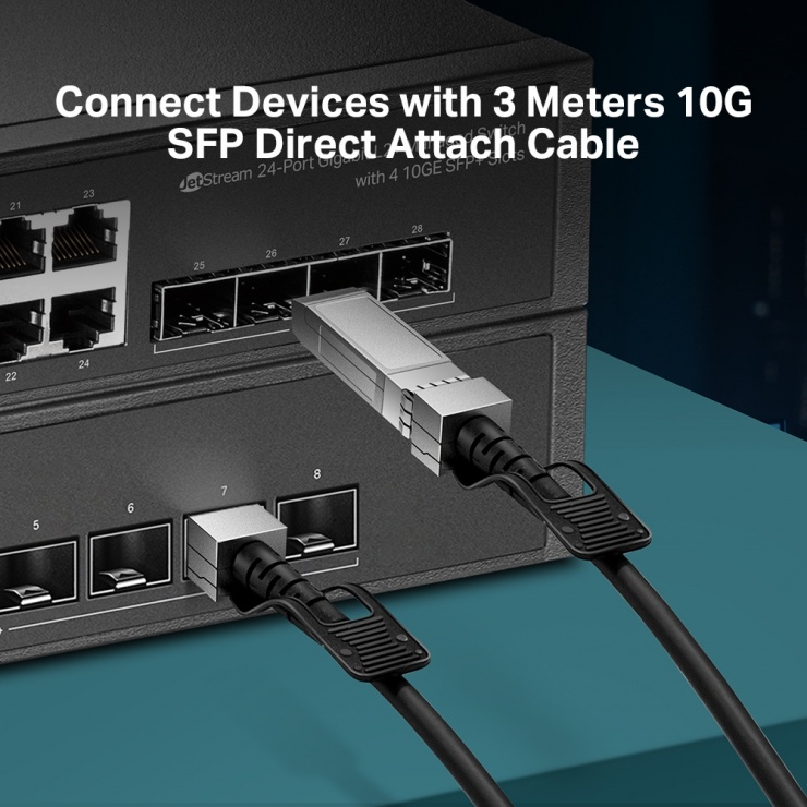 Imagine Cablu SPF+ 10G 3m, TP-LINK TL-SM5220-3M