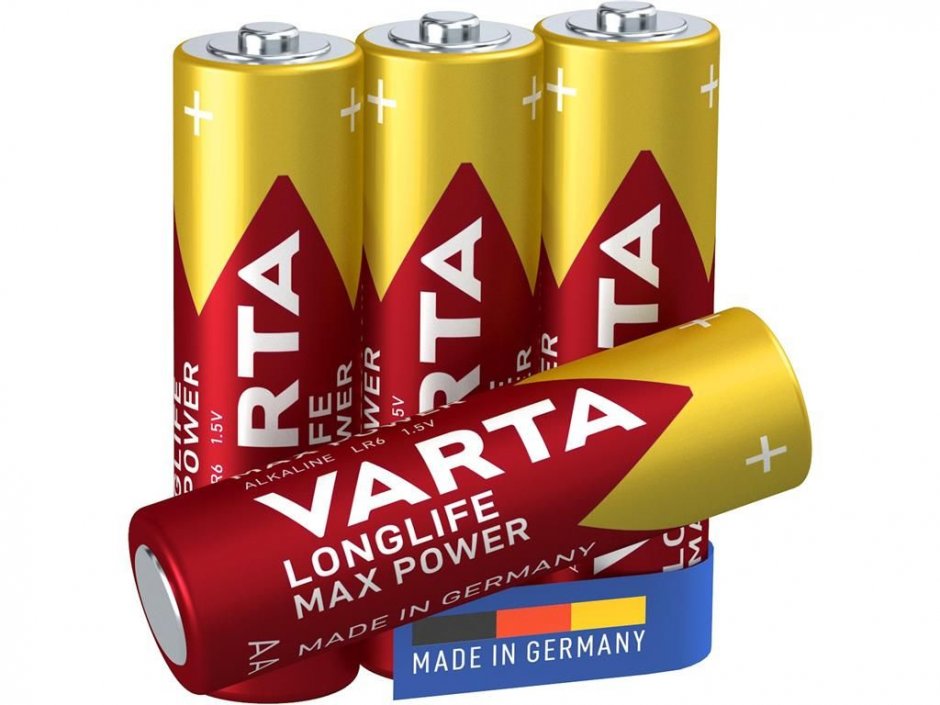 Imagine Set 4 buc baterie AAA R3 Longlife Max Power, Varta