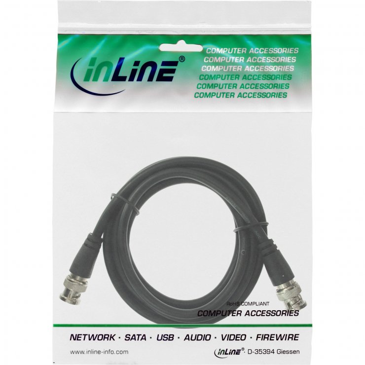 Imagine Cablu video BNC RG59/75Ohm T-T 3m, InLine IL10803
