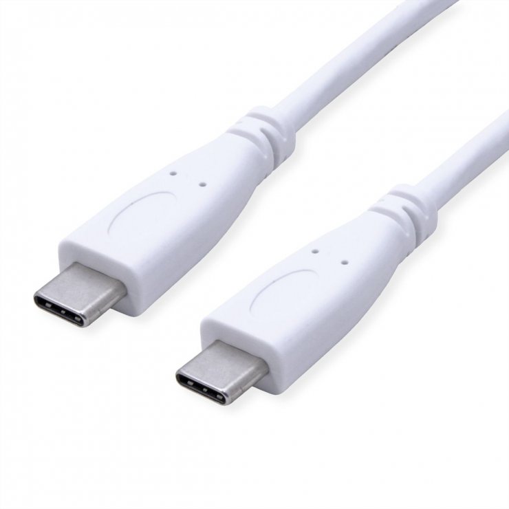 Imagine Cablu USB 3.2 Gen2 type C Emark T-T 100W 0.5m Alb, Value 11.99.9056