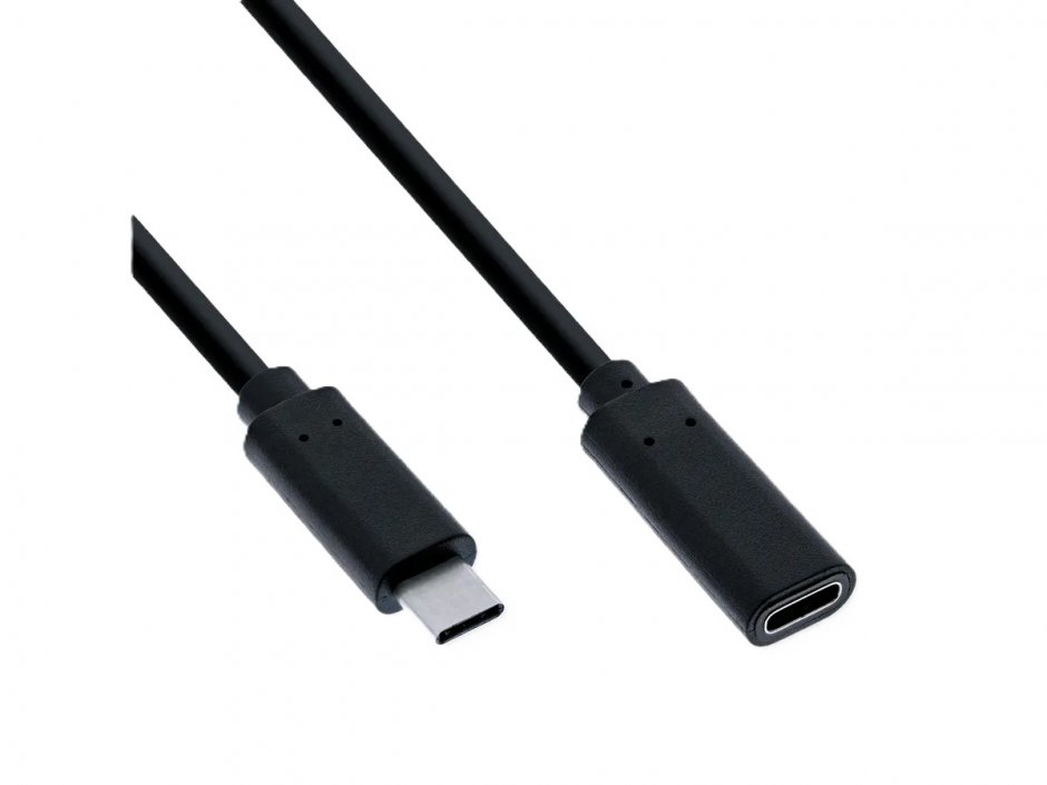 Imagine Cablu prelungitor video USB type C 4K60Hz T-M 1.5m Negru, Value 11.99.5496