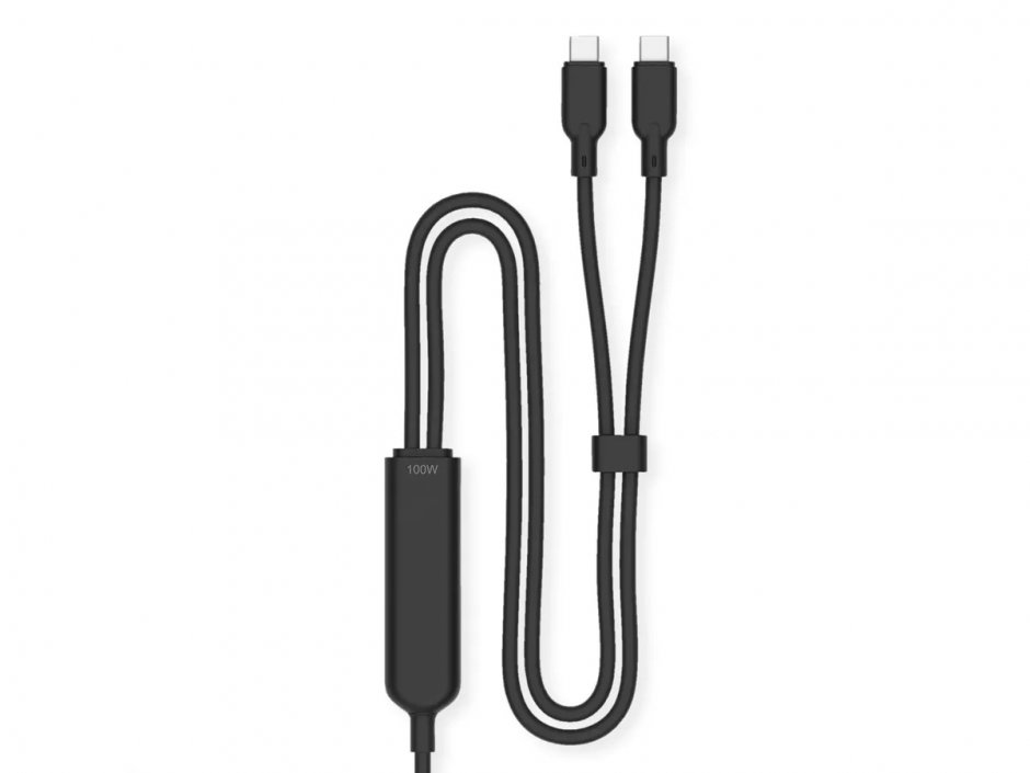 Imagine Cablu alimentare Y USB type C 100W 1.8m, Value 11.99.8312