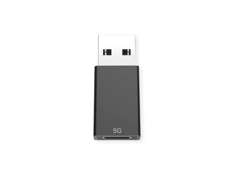 Imagine Adaptor USB 3.2 type C la USB-A M-T aluminiu, Roline 12.03.2998