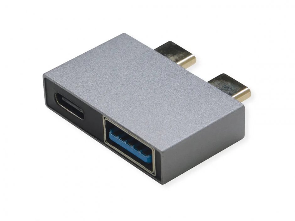 Imagine Adaptor USB 3.2 Gen2 type C la 1 x USB type C + 1 x USB-A T-M, Roline 12.03.2946