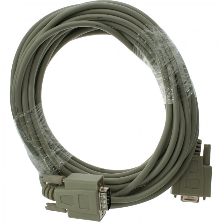 Imagine Cablu prelungitor serial T-M 15m Gri, InLine IL12211