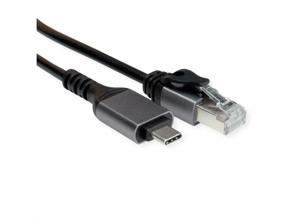 Imagine Cablu USB 3.2 Gen2 type C la Gigabit LAN RJ45 1.5m Negru, 12.99.1166