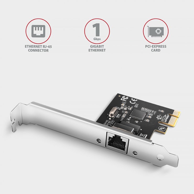 Imagine PCI Express la RJ45 LAN Gigabit, Axagon PCEE-GRF