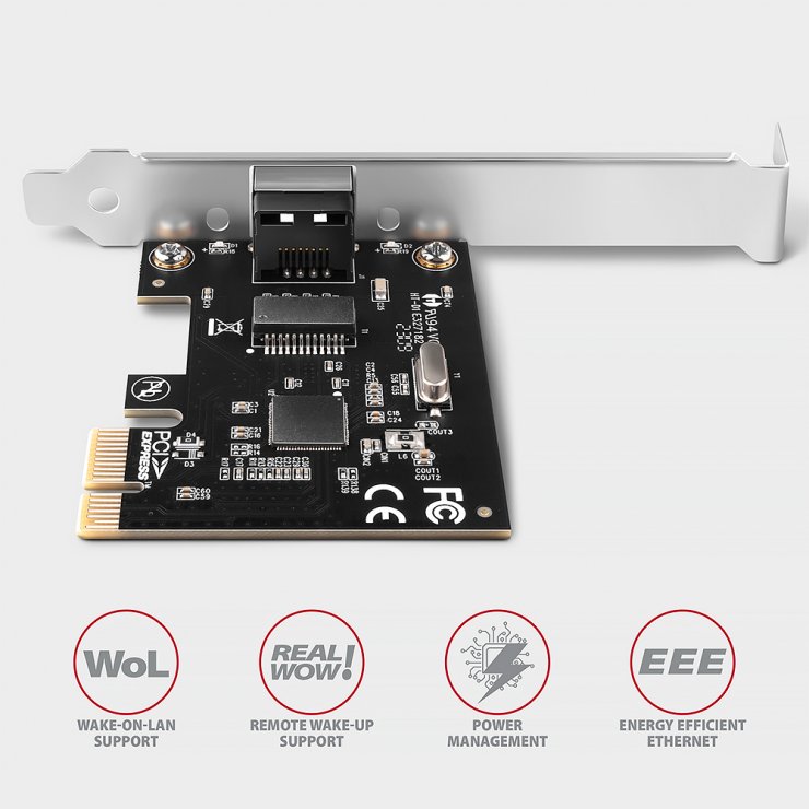 Imagine PCI Express la RJ45 LAN Gigabit, Axagon PCEE-GRF