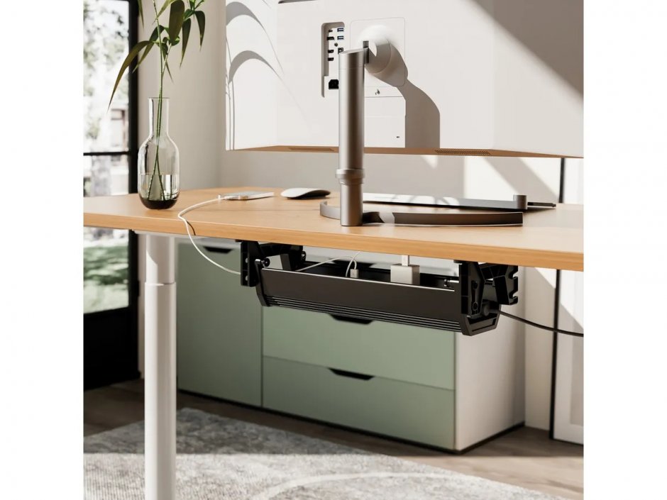 Imagine Organizator cabluri sub birou 44.9cm Negru , Roline 17.03.1306