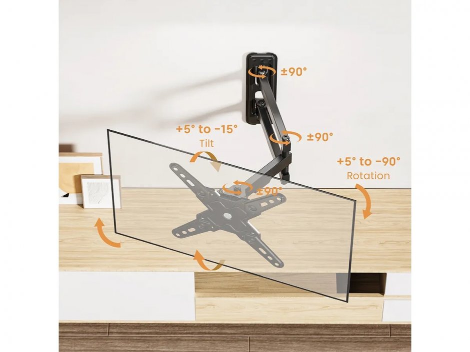 Imagine Suport perete pentru monitor 13"-43" max. 20kg, Value 17.99.1235