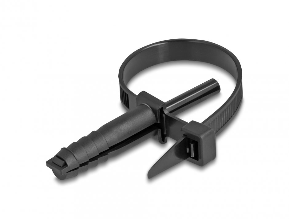Imagine Set 100 buc bride cu diblu 150x7mm Negru , Delock 18914
