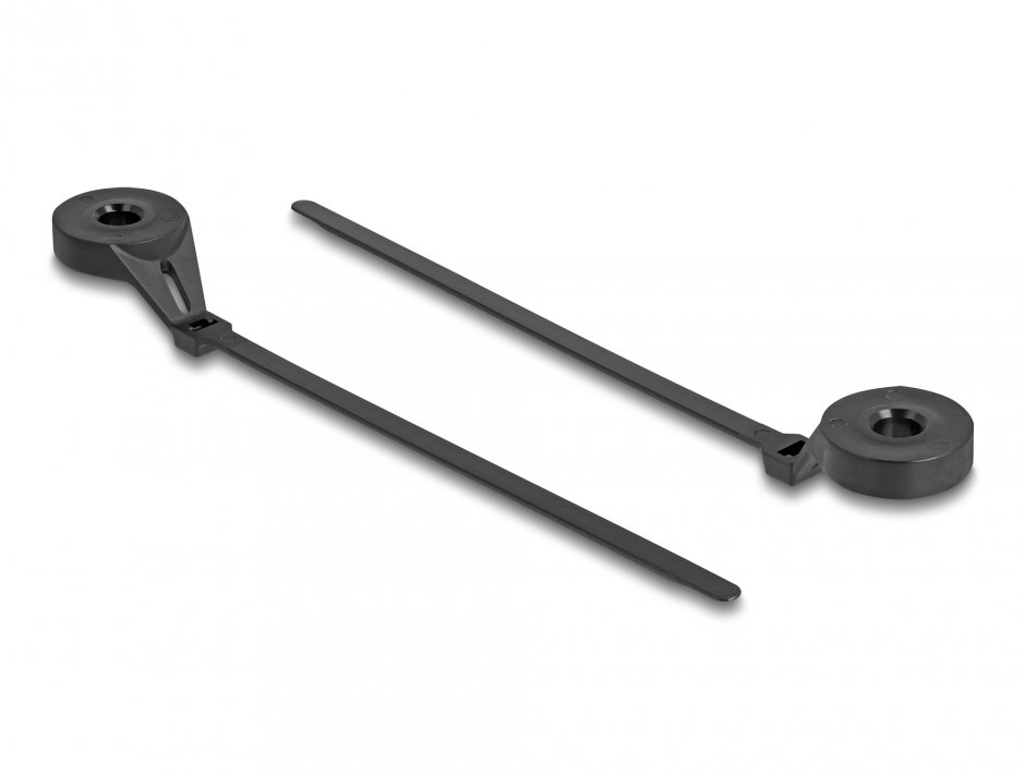 Imagine Set 100 buc bride cu prindere 180x6mm Negru , Delock 18915