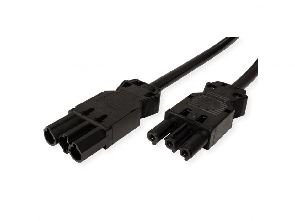 Imagine Cablu prelungitor GST18-3 pini T-M 1.5m negru Halogen Free, Bachmann 375.0043