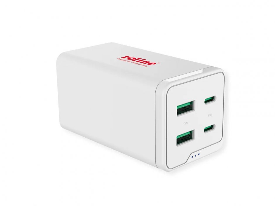 Imagine Incarcator priza 2 x USB type C + 2 x USB-A QC 3.0 120W, Roline 19.11.1056