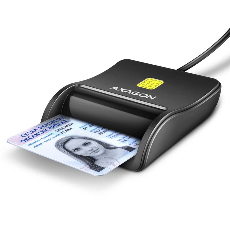 Imagine Cititor de carduri USB-A 2.0 la Smart Card/ID, Axagon CRE-SM3N