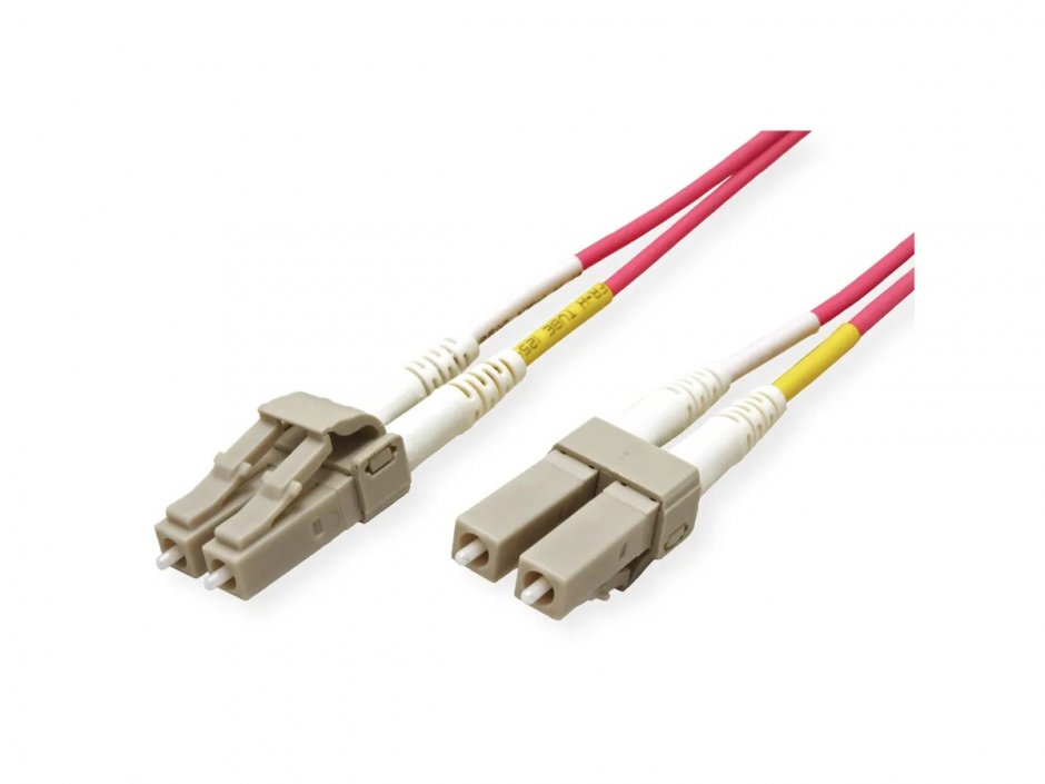 Imagine Cablu fibra optica LC - LC OM4 conector Low Loss 1m, Roline 21.15.8851