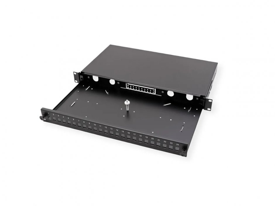 Imagine Patch panel 19" fibra optica pentru 24 x SC simplex sau LC duplex, Value 21.99.0651