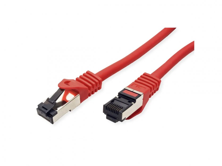 Imagine Cablu de retea RJ45 S/FTP Cat.8 (Class I) LSOH 2m Rosu, Value 21.99.1812