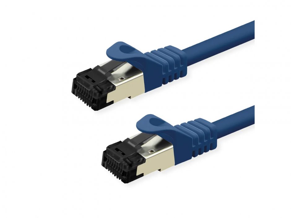 Imagine Cablu de retea RJ45 S/FTP Cat.8 (Class I) LSOH 2m Albastru, Value 21.99.1852