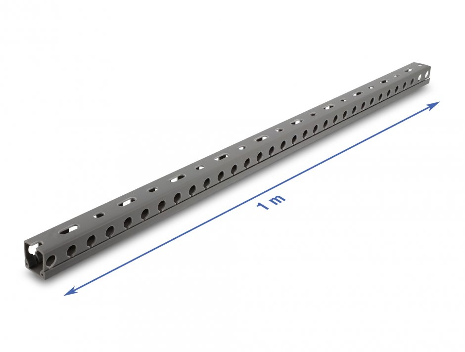 Imagine Canal cablu 20x20mm - lungime 1m Gri, Delock 22026