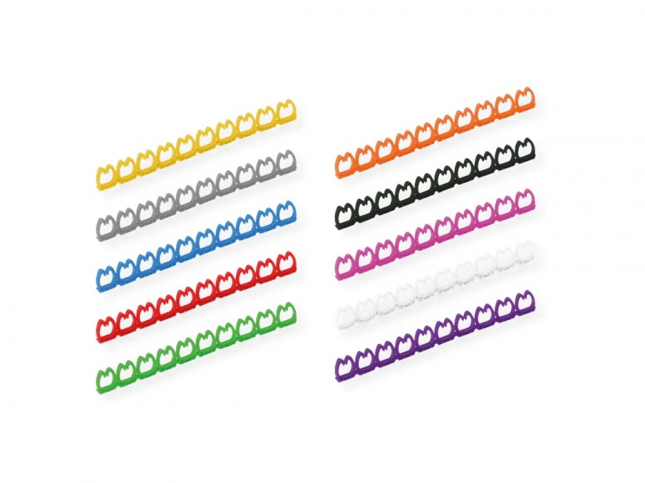 Imagine Set 100 clips marcare cablu 5 - 6.5mm Multicolor, Value 25.99.5256