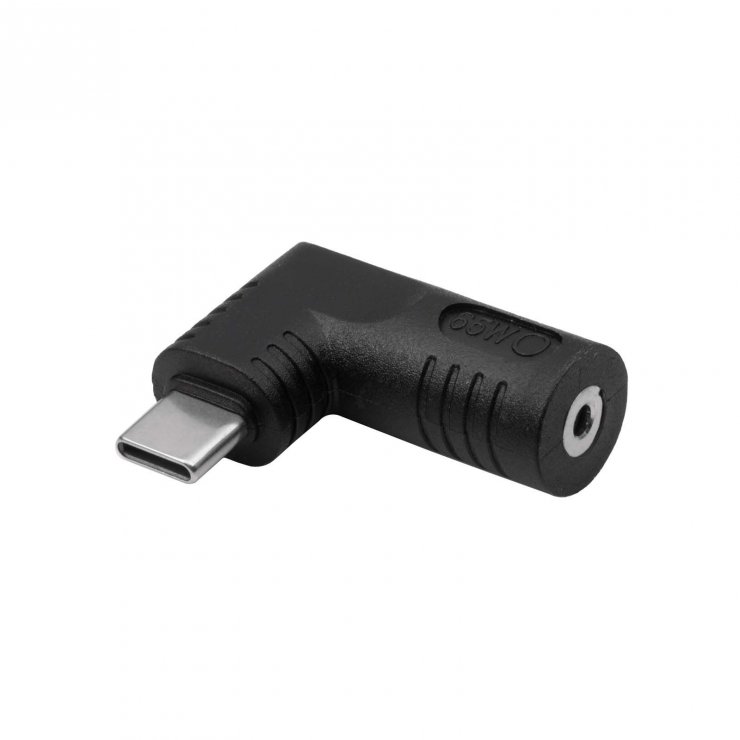 Imagine Adaptor USB type C la DC 2.5 x 0.7mm 65W T-M, Akyga AK-ND-D15