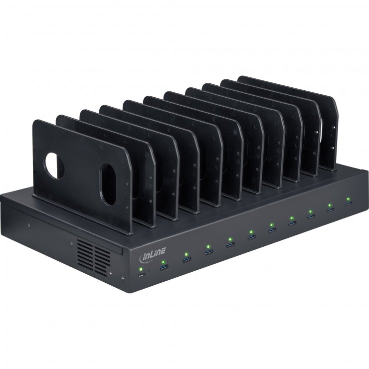 Imagine Statie de incarcare (incarcator priza) 1000W cu 10 x USB-C PD3.0 QC5.0, InLine IL31516B