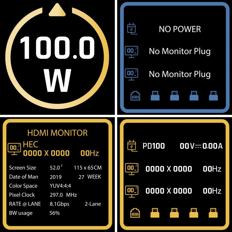 Imagine Docking station USB type C la HDMI 4K60Hz/2 x USB-C/2x USB-A + PD 100W, InLine IL35392D