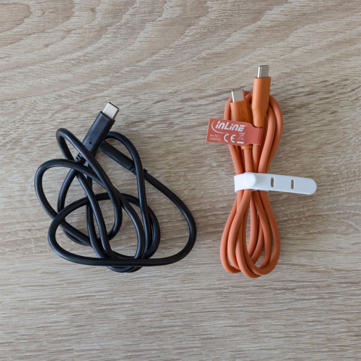 Imagine Cablu USB 2.0 type C fast charging silicon 100W Orange 2m, InLine IL35892O