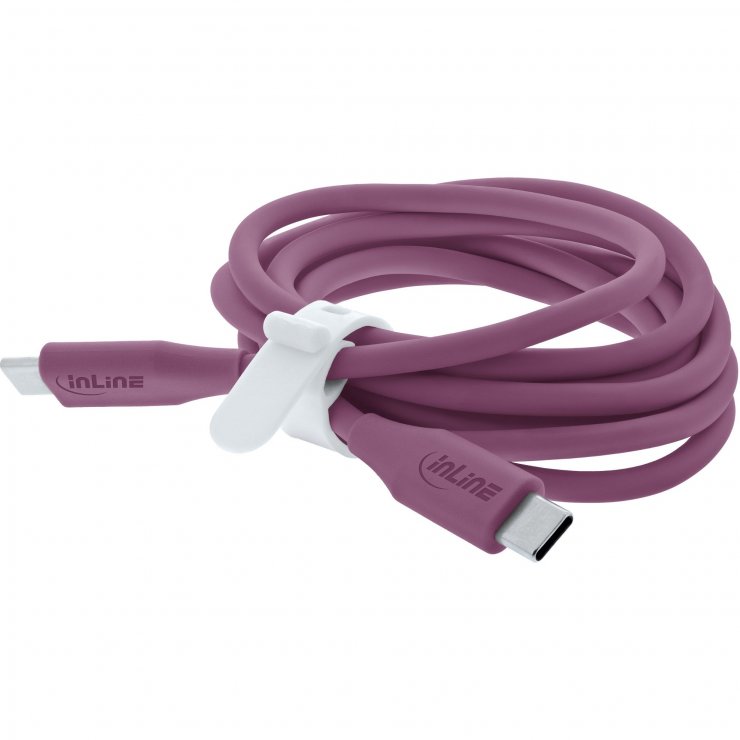 Imagine Cablu USB 2.0 type C fast charging silicon 100W Mov 1m, InLine IL35891P
