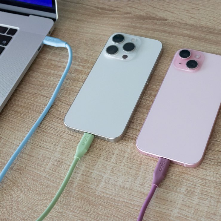 Imagine Cablu USB 2.0 type C fast charging silicon 100W Verde 2m, InLine IL35892G