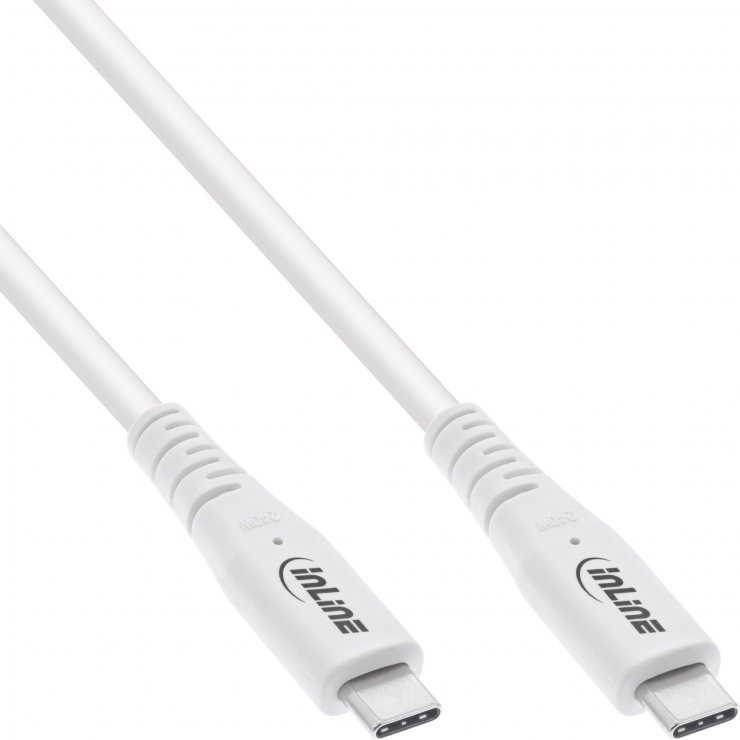 Imagine Cablu USB 4 type C 240W/8K60Hz T-T 2m Alb, InLine IL35902W