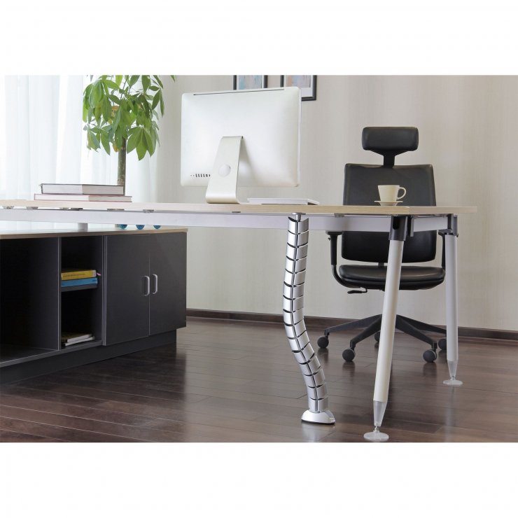 Imagine Organizator cabluri/canal cablu 0.8m Silver, InLine IL59997B