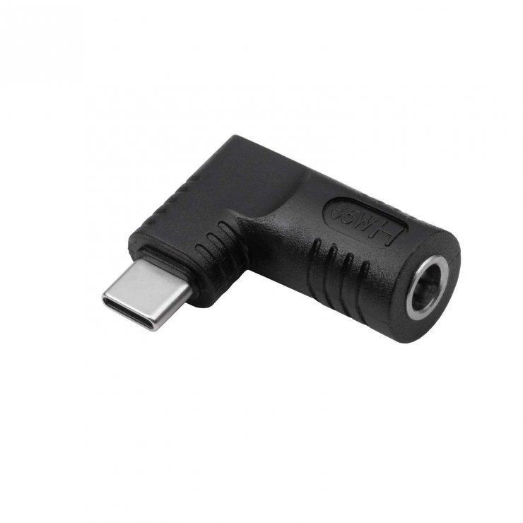 Imagine Adaptor USB type C la DC 5.5 x 1.7mm 65W T-M, Akyga AK-ND-D08