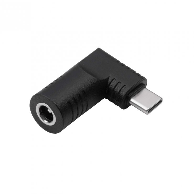 Imagine Adaptor USB type C la DC 5.5 x 2.1mm 65W T-M, Akyga AK-ND-D07