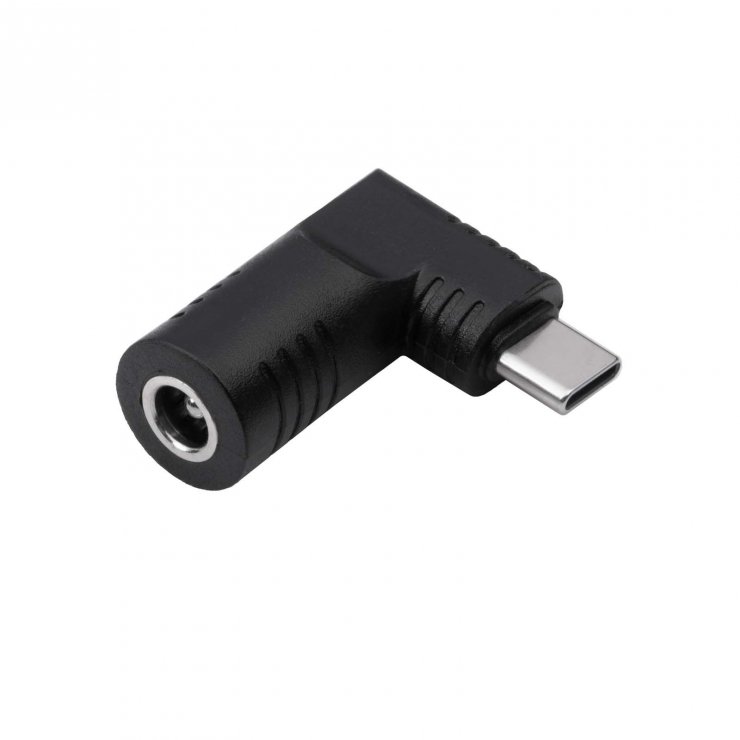 Imagine Adaptor USB type C la DC 5.5 x 2.5mm 65W T-M, Akyga AK-ND-D06