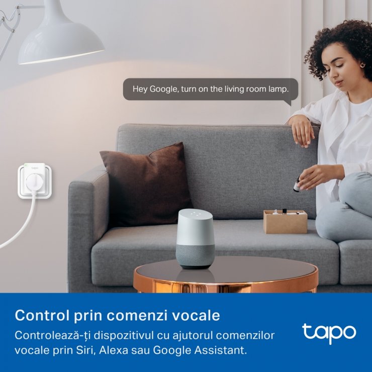 Imagine Priza inteligenta Wifi Matter, TP-LINK Tapo P100M