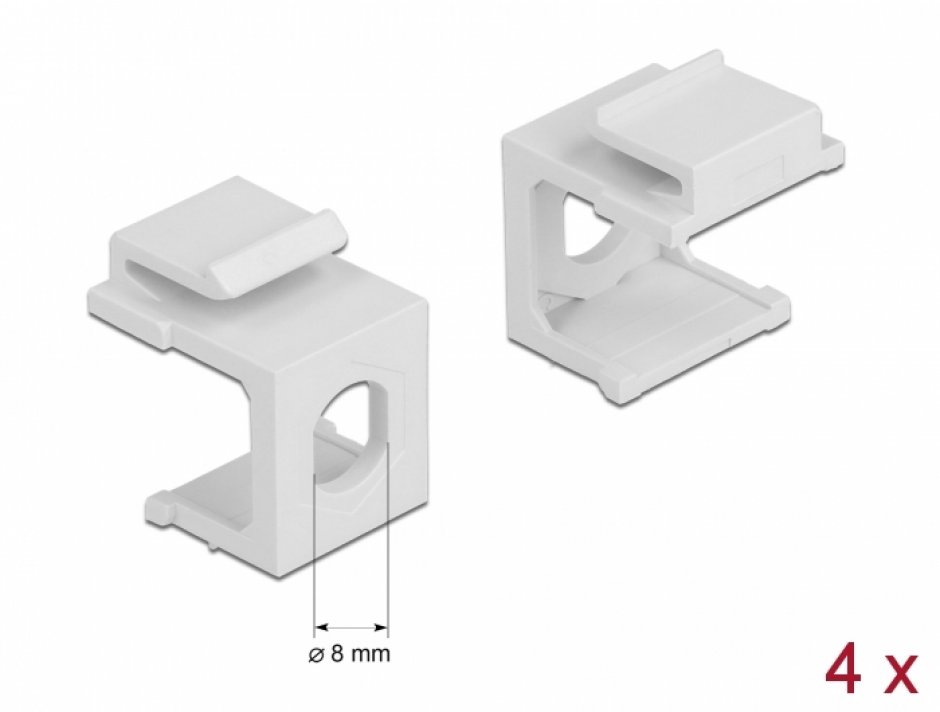 Imagine Set 4 buc Keystone cover alb, Delock 86819