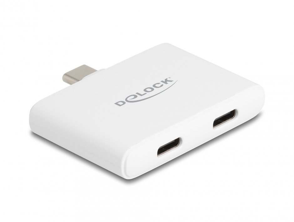 Imagine Adaptor USB type C la USB type C 10Gbps/4K60Hz + USB type C PD 92W, Delock 61088