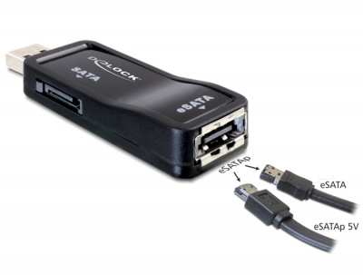 Imagine Adaptor USB 2.0 la eSATAp si SATA, Delock 61711