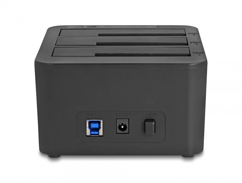 Imagine Docking station 3 x SATA HDD/SSD cu 1:2 cu functie de Clona, Delock 64332