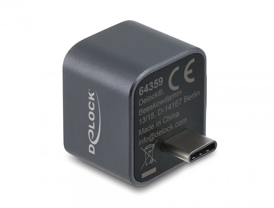 Imagine Mini HUB USB type C la 1 x USB-A 10 Gbps + 1 x USB 2.0-A, Delock 64359