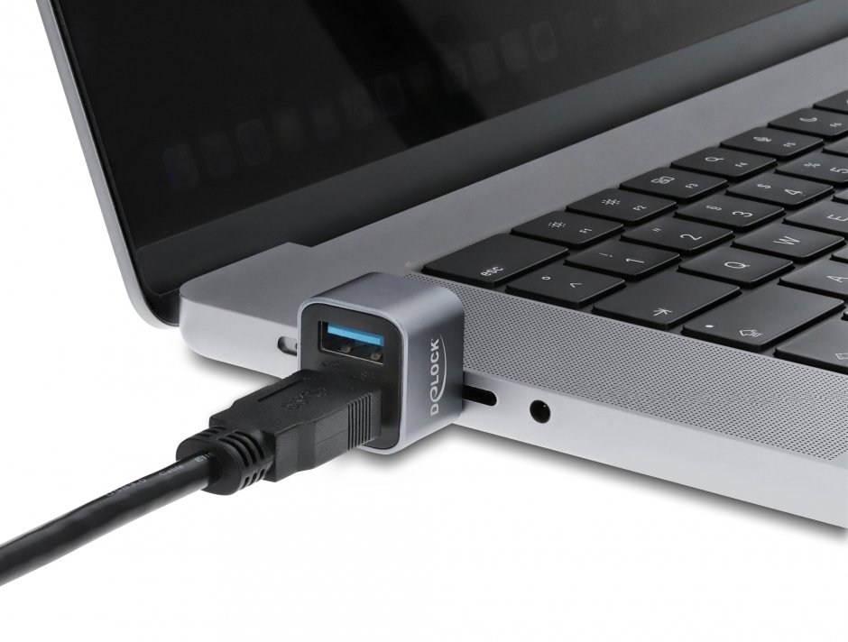 Imagine Mini HUB USB type C la 1 x USB-A 10 Gbps + 1 x USB 2.0-A, Delock 64359
