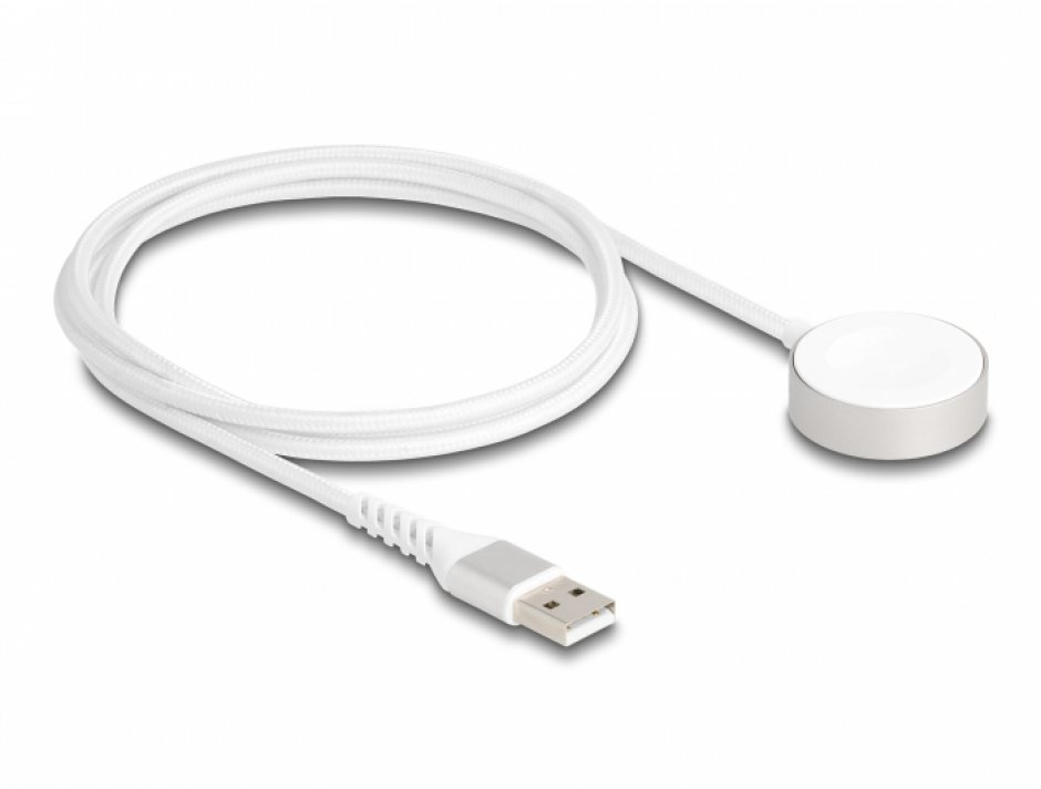 Imagine Cablu de incarcare USB magnetic pentru Apple Watch MFi 1m, Delock 83006