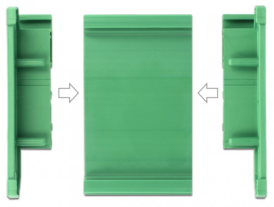 Imagine Suport de placa (72 mm) pentru sina DIN 10cm, Delock 65984