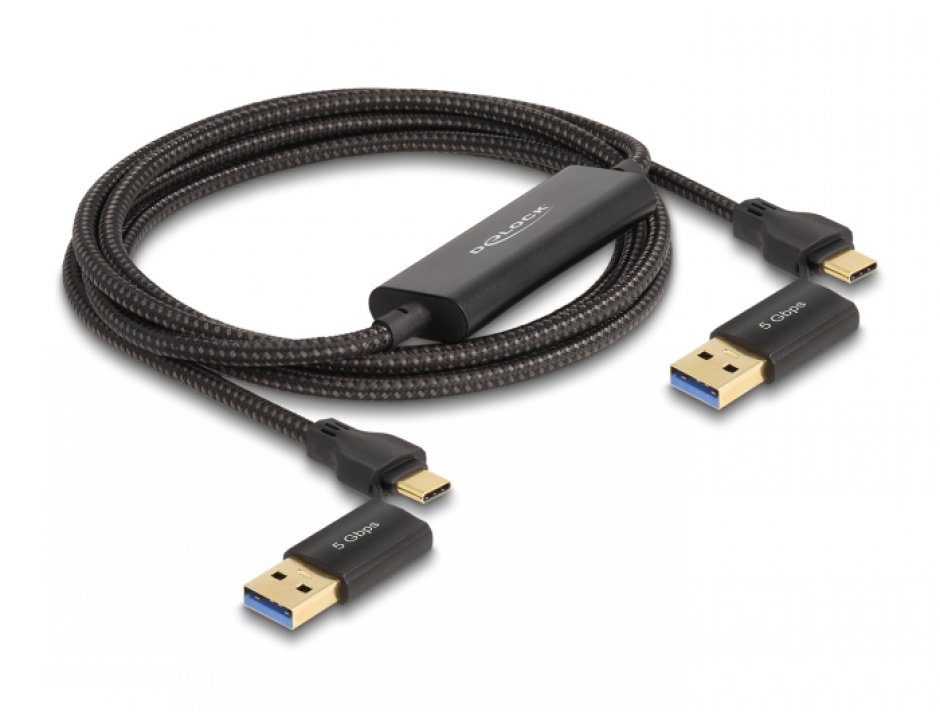 Imagine Cablu USB type C Data Link + KM Switch 2m, Delock 83014