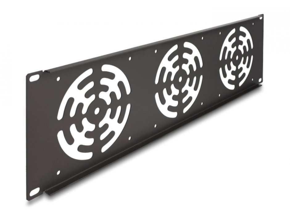 Imagine Panel rack 19" 3U pentru 3 ventilatoare 120 mm, Delock 66747 