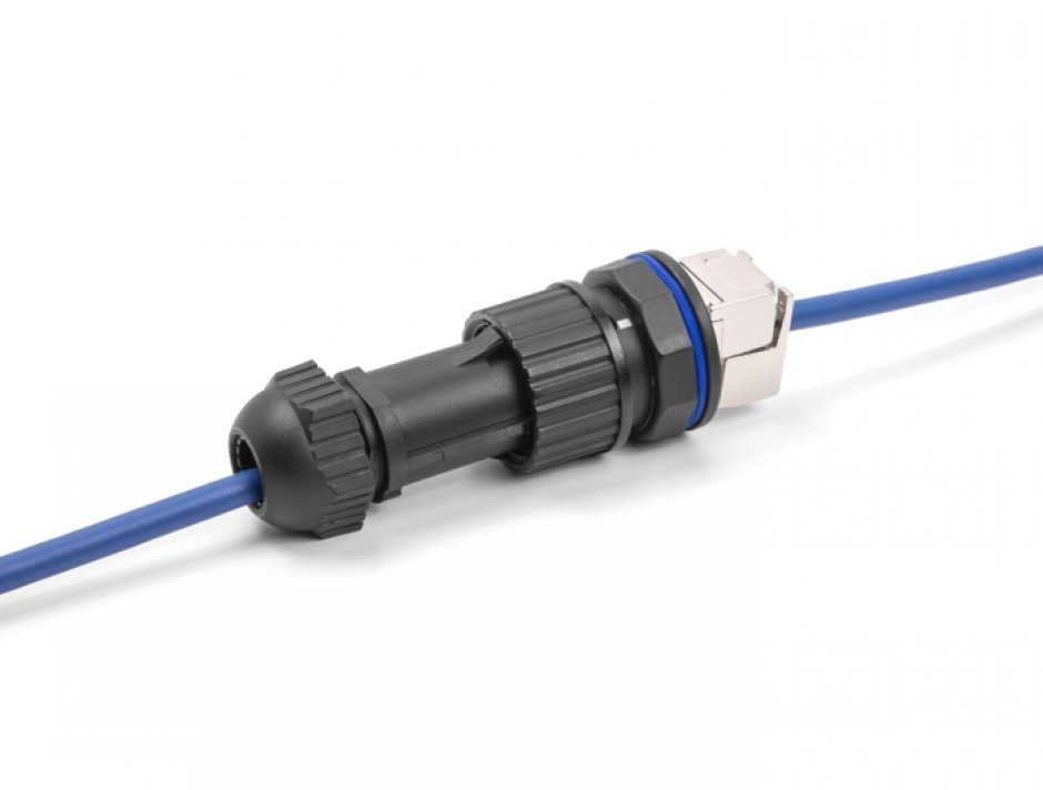 Imagine Conector RJ45 cat.6A cu protectie pentru praf/waterproof IP68, Delock 67049