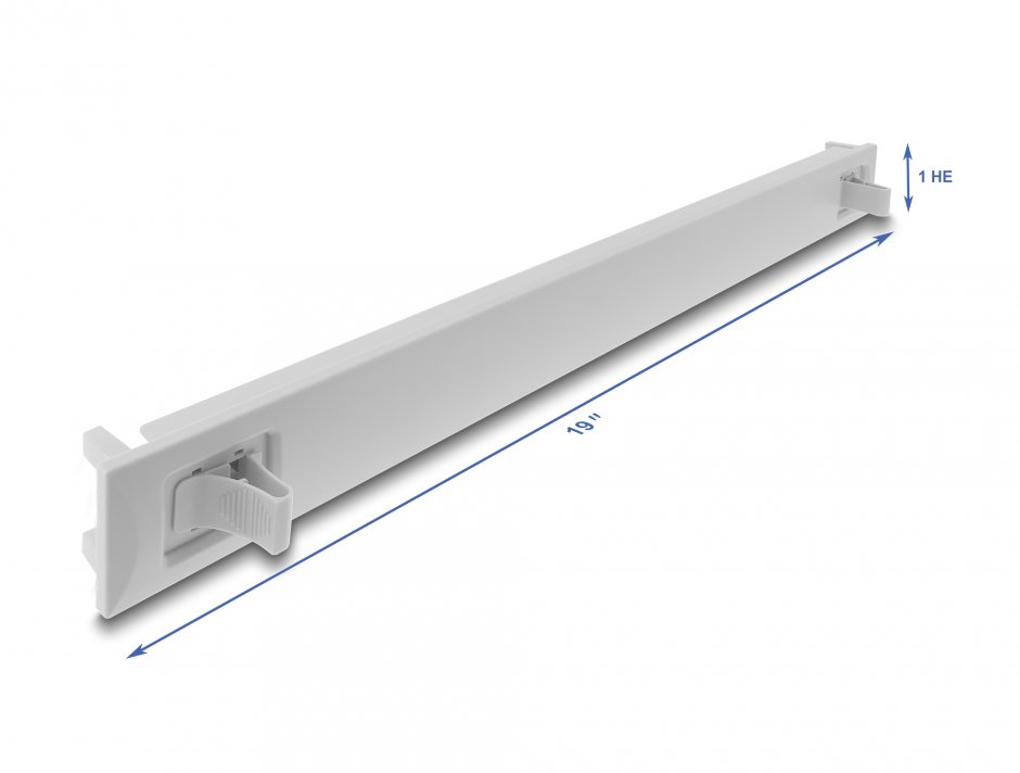 Imagine Panou masca 19" 1U cu fixare Gri, Delock 67274