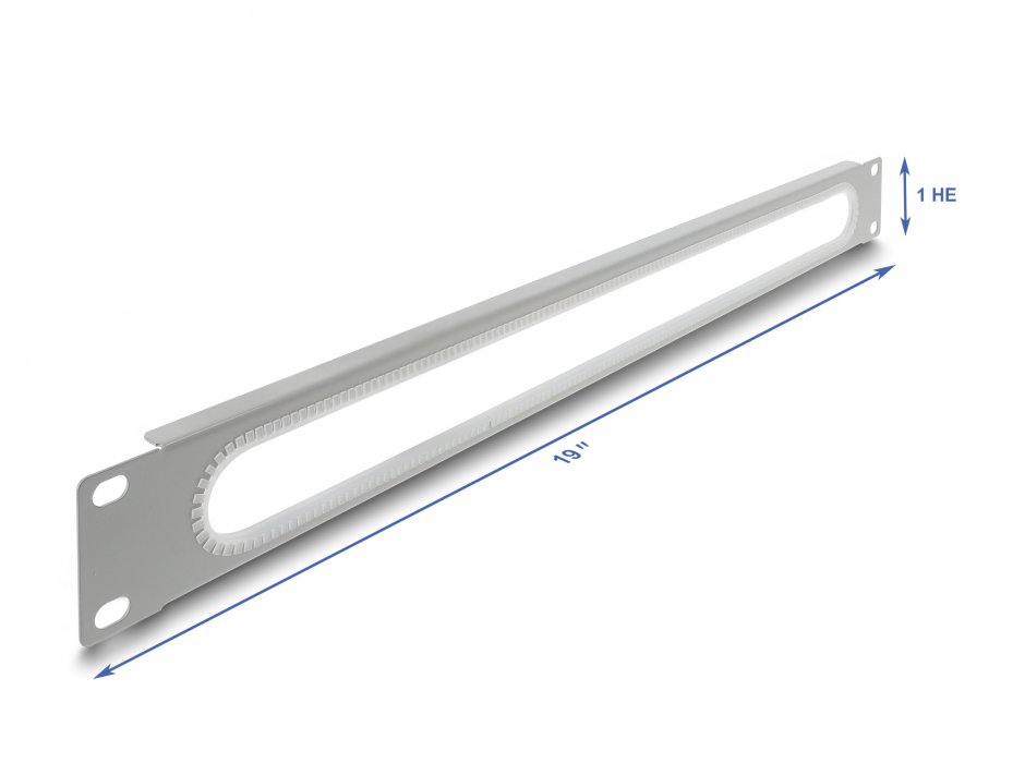 Imagine Panou 19" 1U cu protectie la margine Gri, Delock 67276